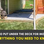 what to put under the deck for moisture